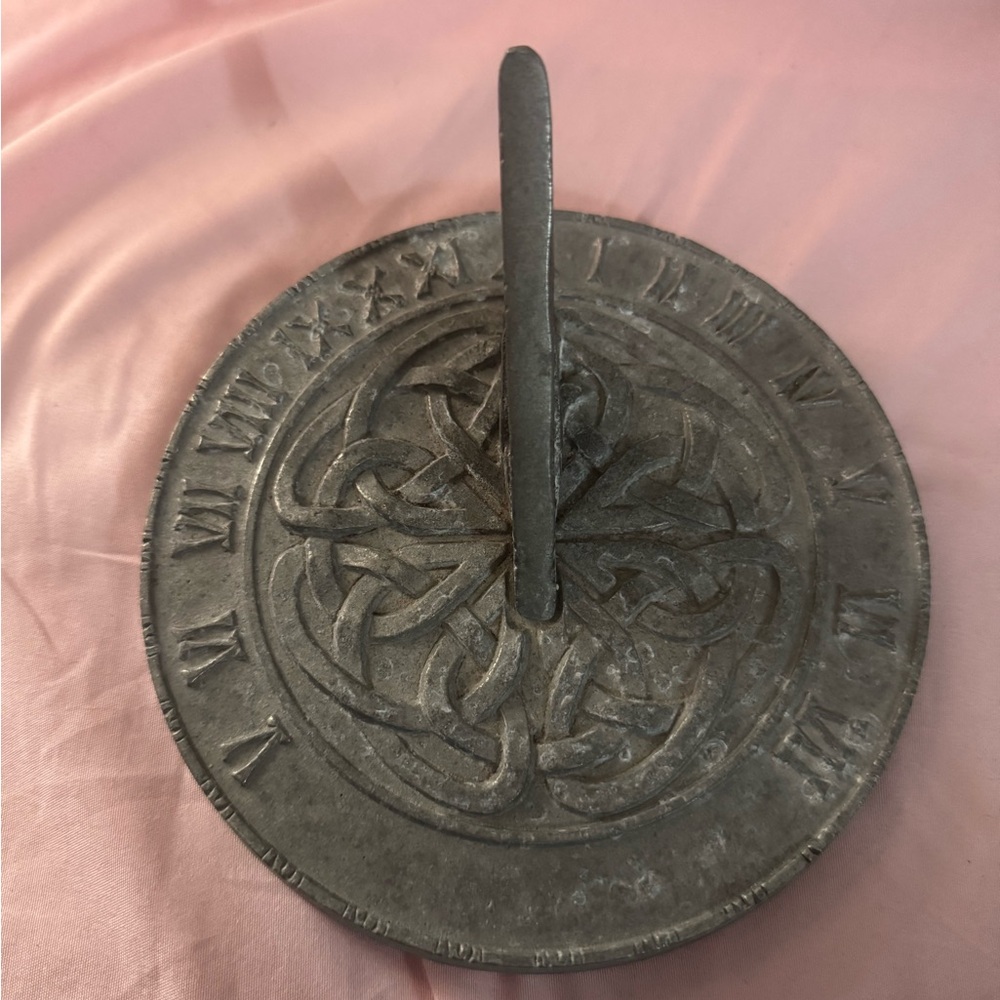 Vintage Pewter Sundial Carson Statesmetal Freeport PA USA - Celtic